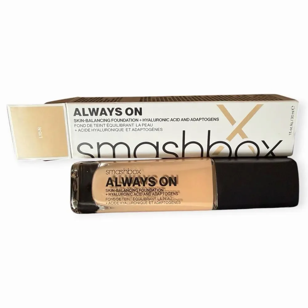 Smashbox Always On Skin-Balancing Foundation L10-N Light Neutral NIB Full Size